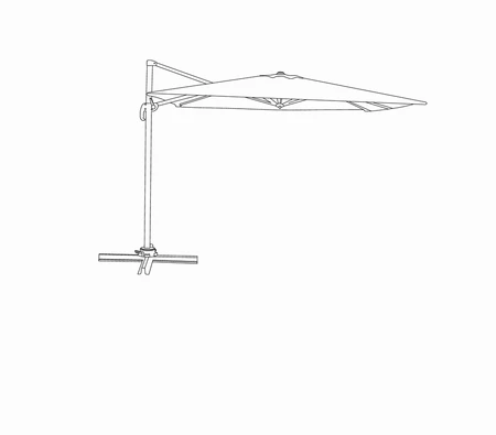 Diamond Cantilever Parasol Taupe 3X4m - image 4
