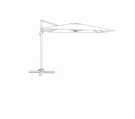Diamond Cantilever Parasol Ash Grey 3x3m - image 5