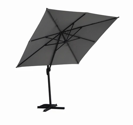 Diamond Cantilever Parasol Ash Grey 3x3m - image 3
