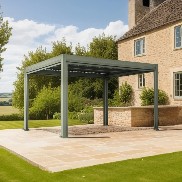 Amalfi 3x4 with LED Strip Light and Curtains Olive