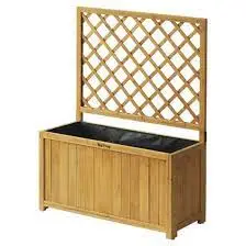 Wooden Trellis Box Natural