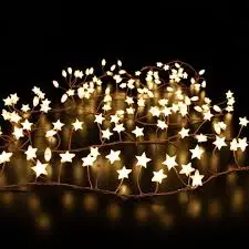180 Warm White Frosted Micro Star String Lights