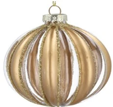 TD Gold Stripe Bauble