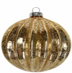 TD Gold Ribbed Bauble