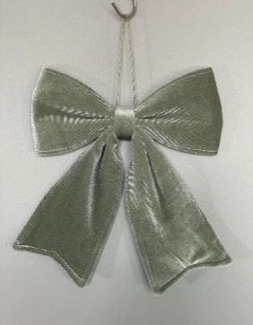SW Sage Velvet Bow Hanging Dec - image 2