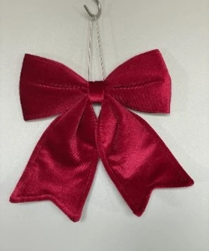TD Red Velvet Bow Hanging Dec - image 2