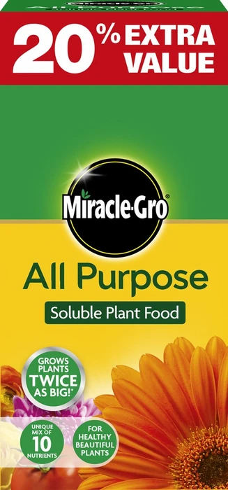 Miracle Gro All Pur Plant Food + 20Pct Free