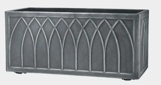 Lead Effect Versailles Trough Pewter