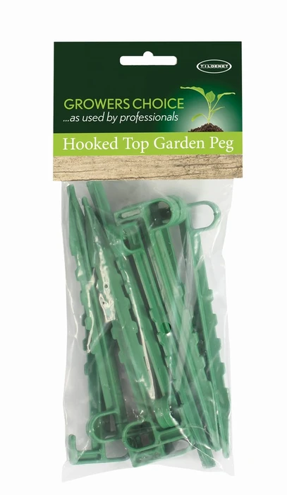 Hooked Top Garden Peg 10Pk