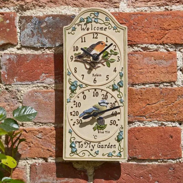 Birdberry Clock + Thermometer
