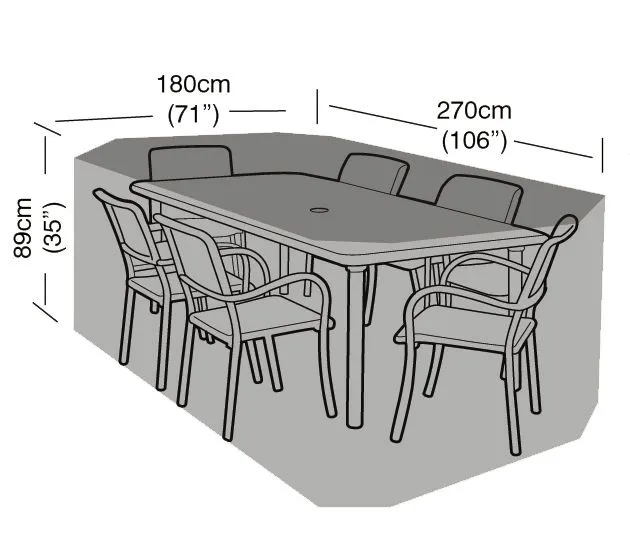 Premium 6 Seat Rect Furniture Cover - image 2