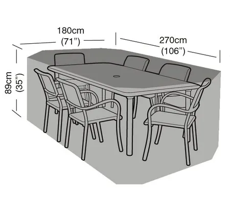 Premium 6 Seat Rect Furniture Cover - image 2