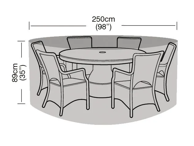 Premium 6 To 8 Seat Rnd Furniture Cover - image 3