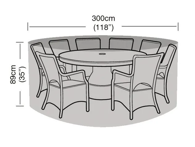 Premium 8 Seat Round Dining Set Cover - image 2
