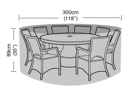 Premium 8 Seat Round Dining Set Cover - image 2
