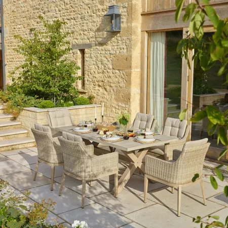 Monterey 6 Seat Rect Dining Set SS - image 2