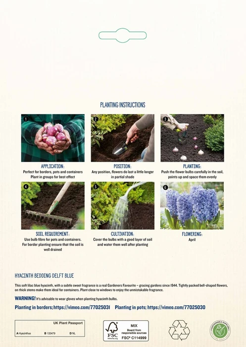 Hyacinth Bedding Delft Blue GF - image 4