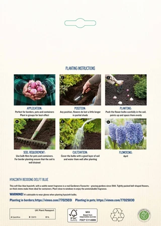 Hyacinth Bedding Delft Blue GF - image 4