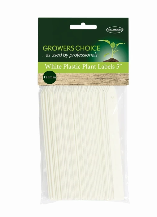White Plastic Plant Labels 50Pk - image 1