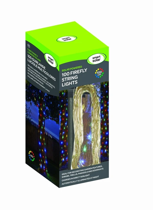 Solar Firefly String Lights 100 Multi Colour - image 4