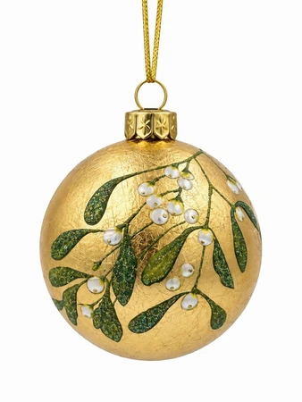 Gold Mistletoe Bauble