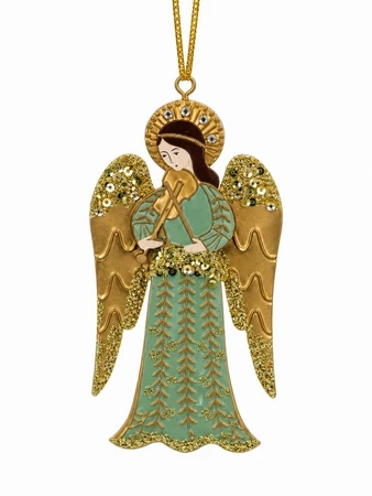 Assorted Tin Angel Hanging Decorations