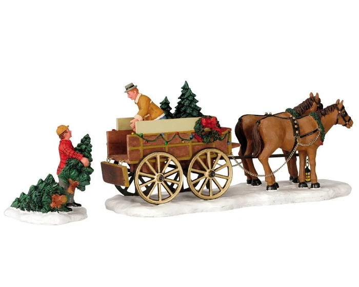 Lemax Christmas Tree Wagon (Set of 2) - image 1