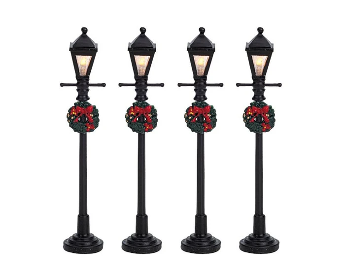 Lemax Gas Lantern Street Lamp (Set of 4) - image 1