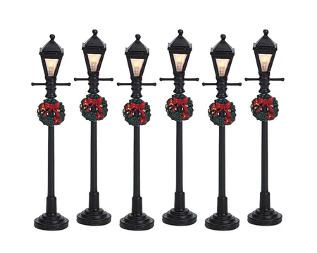 Lemax Gas Lantern Street Lamp (Set of 6)
