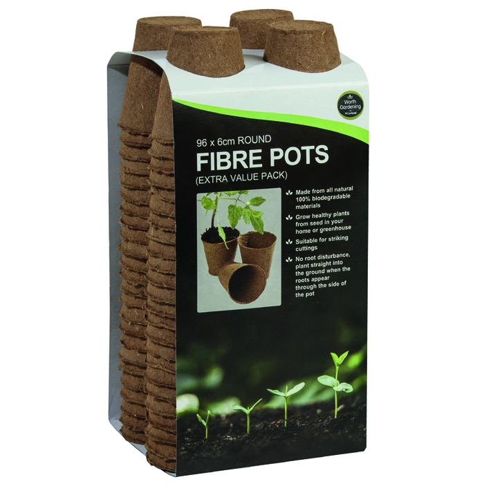 Round Fibre Pots Extra Value Pack 96Pk - image 3