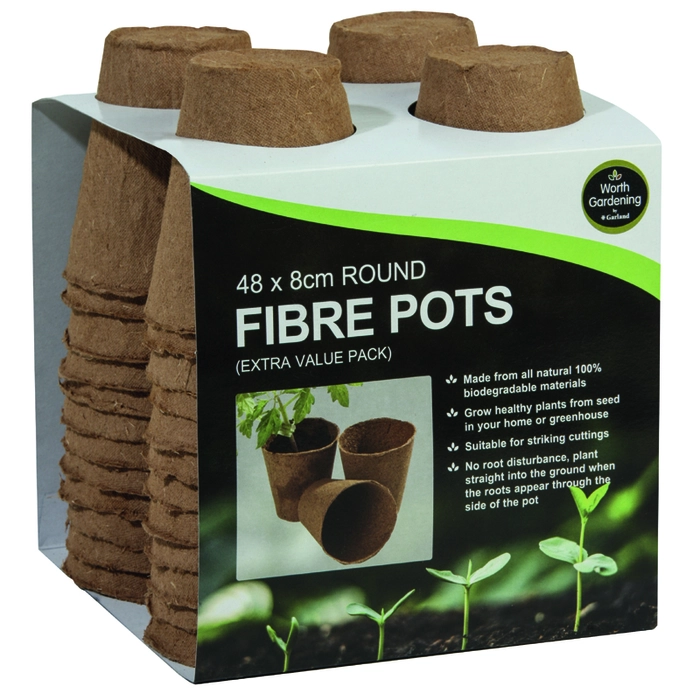 Round Fibre Pots Extra Value Pack 48Pk - image 3