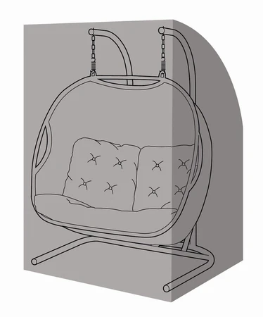 Double Hanging Chair Cover Black - image 1