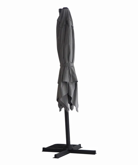 Diamond Cantilever Parasol Ash Grey 3x3m - image 4