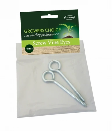 Screw Vine Eyes 10Pk - image 2