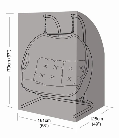 Double Hanging Chair Cover Black - image 3