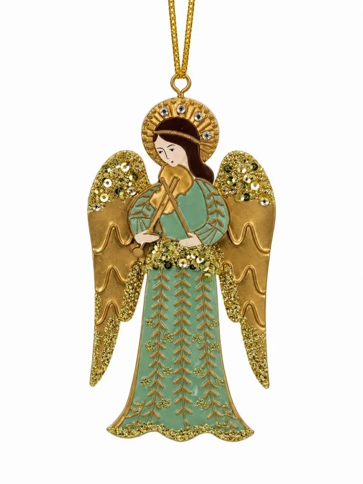 Assorted Tin Angel Hanging Decorations - image 1