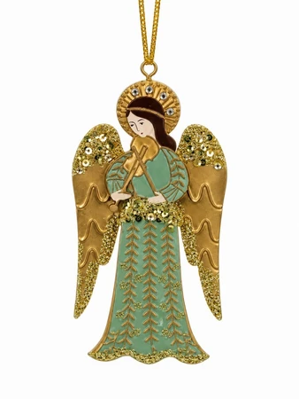 Assorted Tin Angel Hanging Decorations - image 1