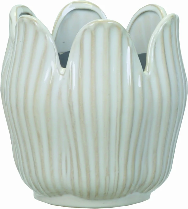 Tulip Pot White 15CM - image 1
