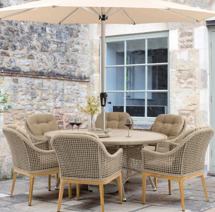 Oslo Elliptical 6 Seat Dining Set