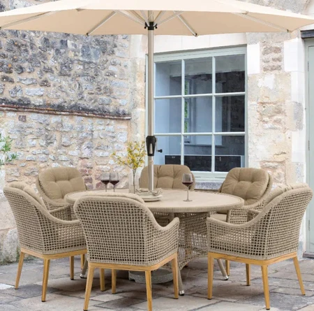 Oslo Elliptical 6 Seat Dining Set