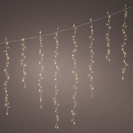 256 LED Two Tone Gold Mix Twinkle Effect Icicle Lights
