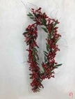 Red Berry 6ft Garland with Leaves - image 2