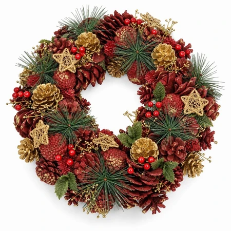 41cm Red Wreath