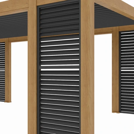 Riviera 6x3 Wood Effect with Blinds and Anthracite Panels - image 3