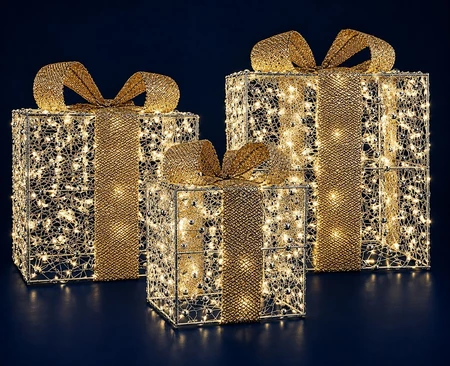 Set of 3 Gold Bead Presents