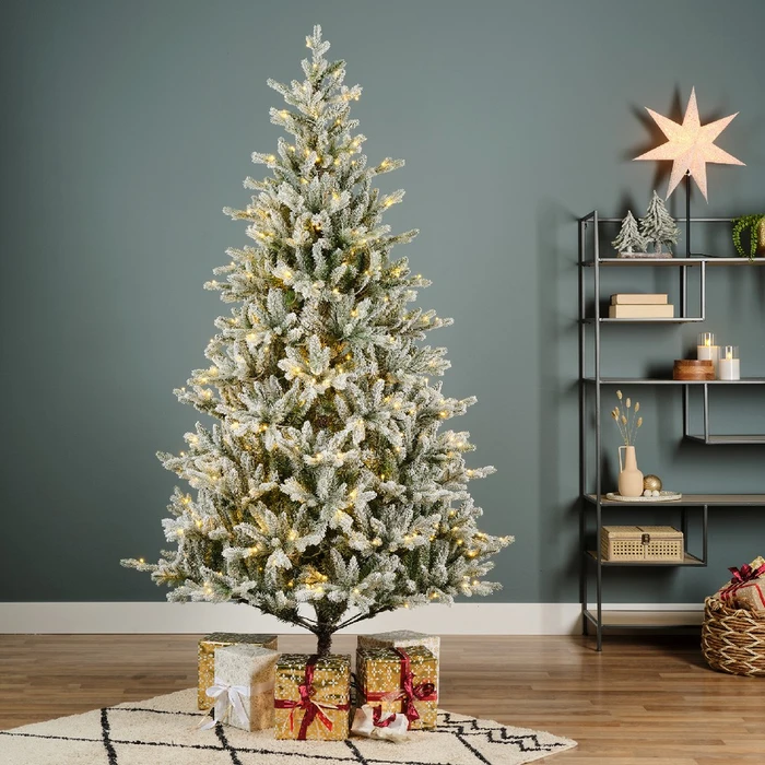 Snowy Priestly 7ft Pre-Lit Christmas Tree - image 4