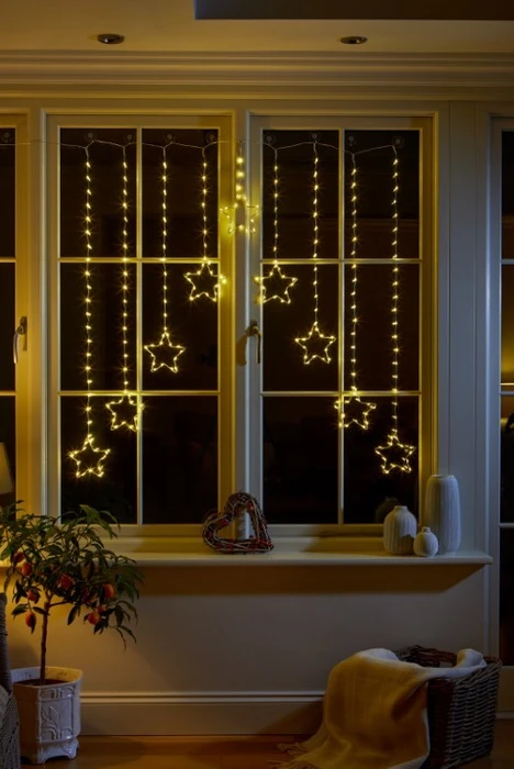 Dual Colour Star Curtain Lights