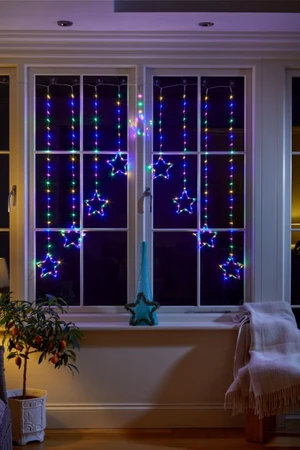 Dual Colour Star Curtain Lights