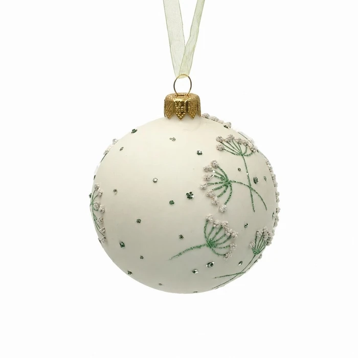 Sage & White Assorted Hogweed Bauble - image 1
