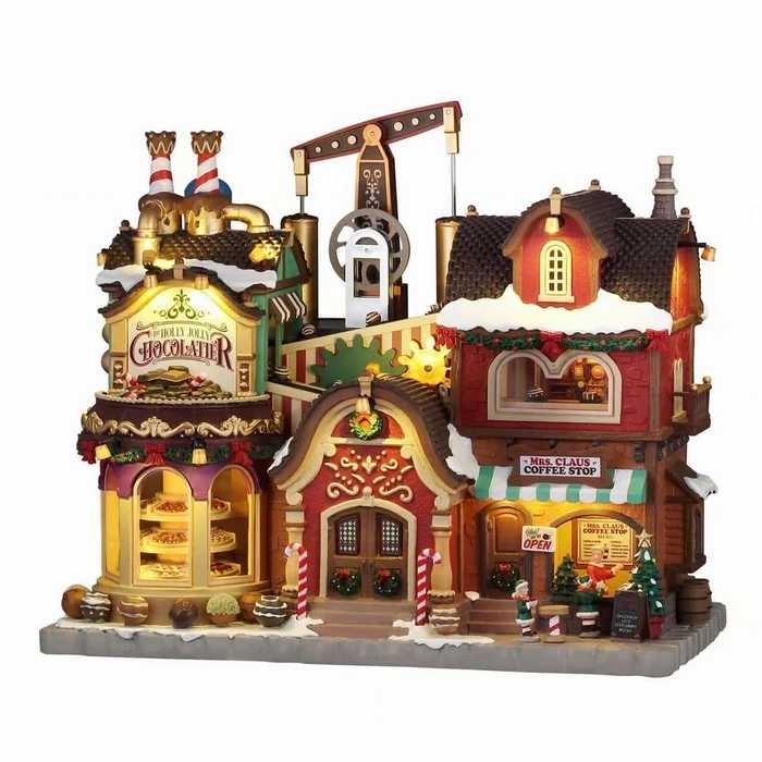 Lemax The Holly Jolly Chocolatier & Mrs. Claus Coffee Shop